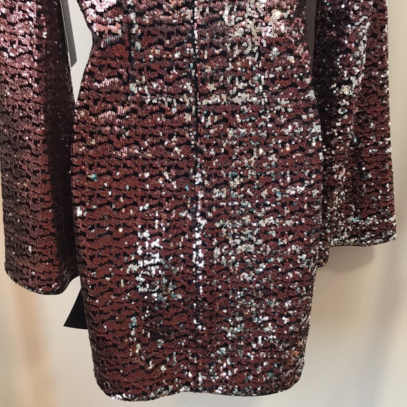 Marciano sequin dress with bell sleeves. - Picture 8 of 11